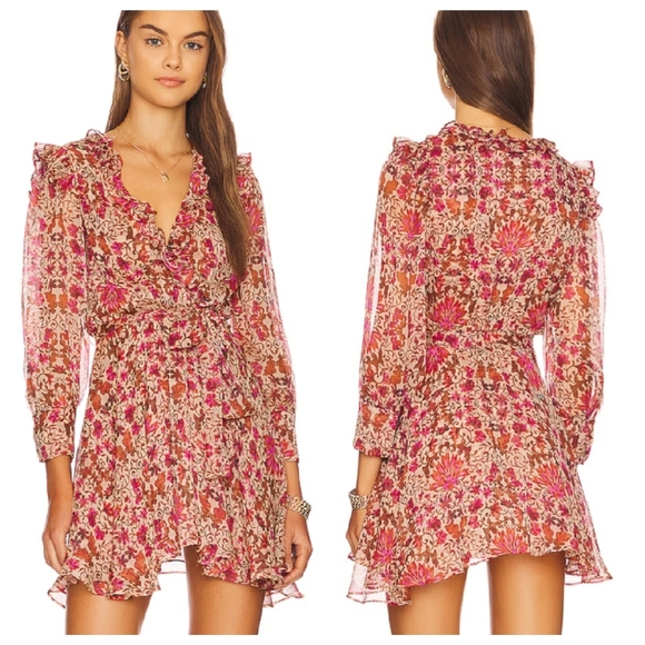 Misa Los Angeles Dresses & Skirts - Misa Veruka Floral Belted Mini Dress Revolve